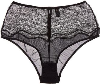 Kiki De Montparnasse Kiki de Montparnasse La Follie Lace Galloon High-Waist Silk-Trim Panty