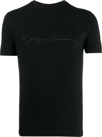 Giorgio Armani Black Signature Script T-Shirt