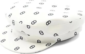 Herm&egrave;s Cappello baker boy Chaine dAncre anni 2010 - Bianco