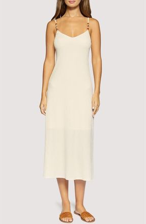 Lost + Wander Juno Bead Strap Midi Dress in Ivory at Nordstrom, Size X-Small
