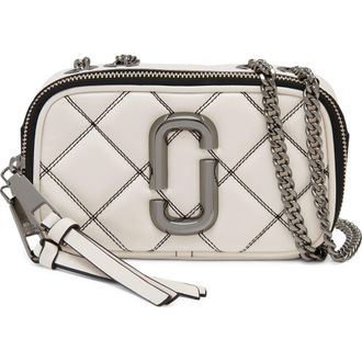Marc Jacobs The Bi-Color Quilted Softshot Bag in White/black at Nordstrom Rack