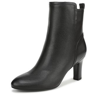 Naturalizer Womens Yoyo Heeled Ankle Boots Black Leather UK 8 Medium Fit