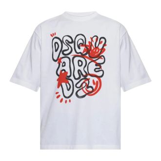 Dsquared2 Hombre, Camisetas, Blanco, Talla: XL