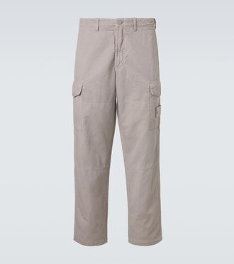 Stone Island Cotton and linen canvas cargo pants