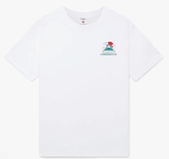 Casablanca Mens Montagne Ondulee T-Shirt White Cotton - Size Large