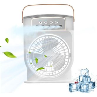 OEM Enfriador De Aire Evaporativo Port&aacute;til Con 3 Velocidades, Nebulizador Integrado, Luz Led Regulable Y Dep&oacute;sito De 4 L, Ideal Para La Oficina O El Dormi