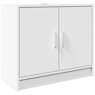 vidaXL Armario Para Lavabo Madera De Ingenier&iacute;a Blanco 63x29x55 Cm Vidaxl