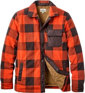 Passenger Firelight Sherpa Lined Overshirt Winterjacke f&uuml;r Herren | rot