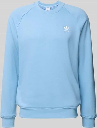 adidas Originals Sweatshirt mit Label-Stitching in Rauchblau, Größe XXL