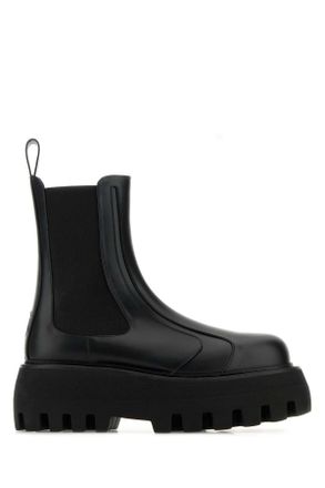 Alexander McQueen Alexander Mcqueen Black Leather Chelsea Sofa Ankle Boots
