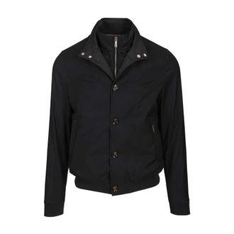 Moorer Double-collar Bomber Jacket - Heren - Zomerjassen - Blauw - M - Jassen