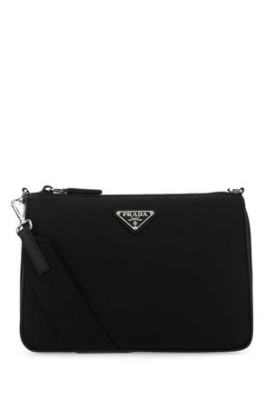Prada Black Logo Nylon Crossbody Bag