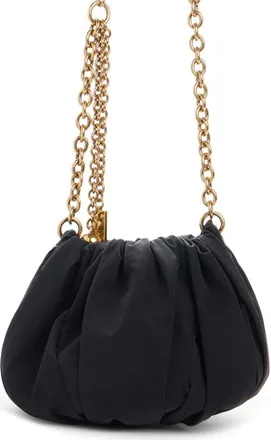Chlo&eacute; Pleated Drawstring Crossbody Bag in Black at Nordstrom