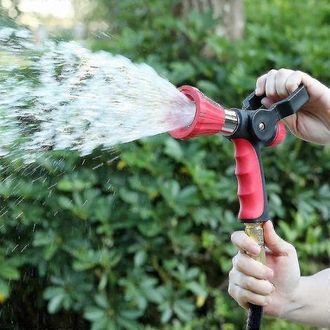 2B Adjustable High-pressure Garden Hose Nozzle With Ergonomic Grip And Lever Handle For Outdoor Watering Tasks