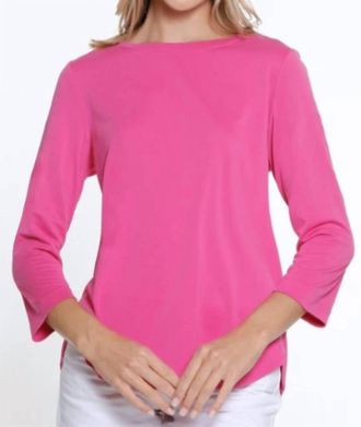Multiples Sally Top In Fuchsia