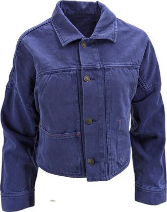 Diesel DE-JALYN Womens Denim Jacket Casual Winter Coat Ladies Devon - Blue Cotton - Size 2XS