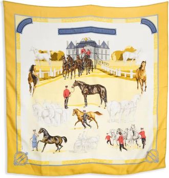 Hermès Sciarpa Hermès x Hubert de Watrigant 1989 - Giallo