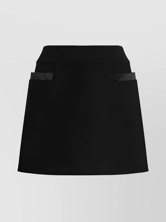 Dolce & Gabbana a-line skirt with satin trim and pockets