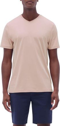 Bugatchi Holden Pima Cotton T-Shirt in Sand at Nordstrom, Size Xx-Large