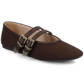 Journee Collection Womens Florene Casual Mary Jane Flats