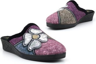 Generic Ladies Slip On Slippers Size 4 Mule Slippers Size 3 Ladies Mule Slipper Womens Wedge Heel Slipper Slip On Wedge Heel Sizes 3-8 Black 6 UK