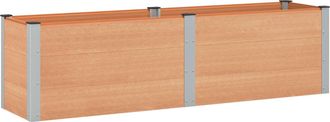 vidaXL Arriate Elevado Marr&oacute;n 200 X 50 X 54 Cm Wpc Y Aluminio Vidaxl