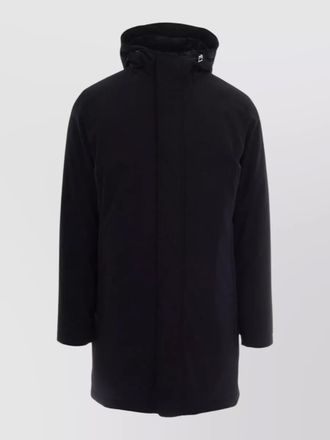 Herno hooded padded mid length jacket coat