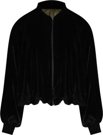 Osklen velvet bomber jacket - Black
