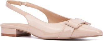 Torgeis Janessa Pointed Toe Slingback Flat in Beige at Nordstrom Rack, Size 9