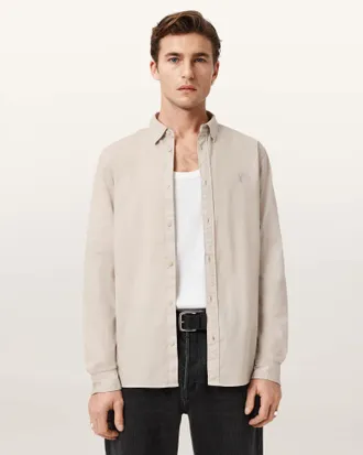 AllSaints Hawthorne Ramskull Stretch Fit Shirt