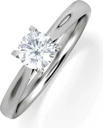 The Diamond Store Half Carat Diamond Engagement Ring Grace Lab F/VS1 18K White Gold
