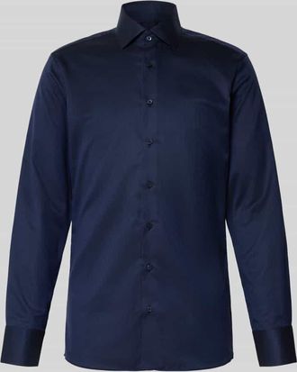 Eterna Slim Fit Business-Hemd mit Kentkragen in Marine, Größe 38
