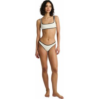 Onia Milly Bikini Bottom in Egret/black at Nordstrom, Size Medium