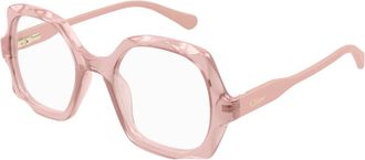 Chlo&eacute; Rechthoekige Bril - unisex - Brillen - Roze - 45 MM - Accessoires