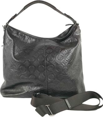 Coach Black Leather Handbag Shoulder Bag Tote Bag (Pre-Owned)