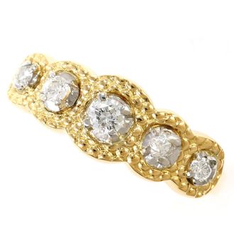 C&A White Gold Yellow Gold Yellow Gold (18K) White Gold (18K) Band Ring (Pre-Owned)
