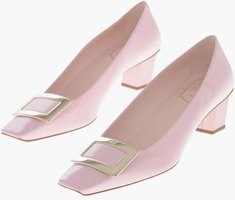 Roger Vivier Patent Pumps BELLE VIVIER With Front Buckle 5cm size 40