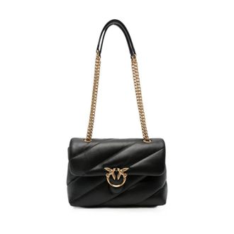 Pinko Love Puff Classic Small - Dames - Schoudertassen - Zwart - ONE Size - Leer - Tassen