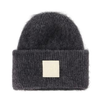 Ami Accessoires, unisex, Grijs, ONE Size, Wol, Patch Beanie