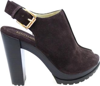 Michael Kors Koffie Flynnsling Stijlvolle Tas - Dames - Sandalen met hakken - Bruin - 39 1/2 EU - Schoenen