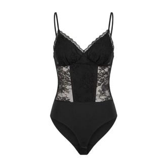 Yes-Zee Lace Bodysuit - Dames - Bodies - Zwart - XS - Nylon - Tops