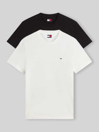 Tommy Jeans Slim Fit T-Shirts aus reiner Baumwolle im 2er-Pack in Ecru, Gr&ouml;&szlig;e XXL