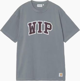 Carhartt Work in Progress Mens Carhartt WIP S/S WIP III T-Shirt Cozy Blue/Heavy Stone Wash - Grey - Size: 42