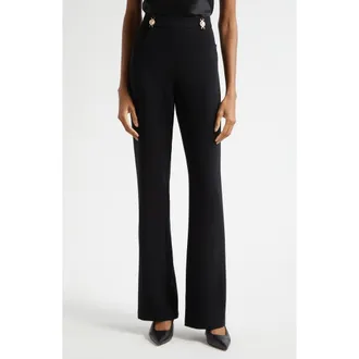 Cinq &agrave; Sept Mallie High Waist Bootcut Pants in Black at Nordstrom, Size 00