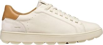 Geox Spherica Ecub-1 B - Heren - Sneakers - Beige - 43 EU - Leer - Schoenen