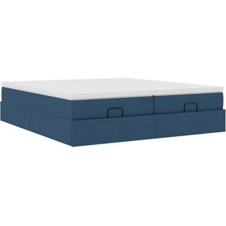 vidaXL Estructura De Cama Otomana Con Colchones Tela Topo 180x200cm Vidaxl
