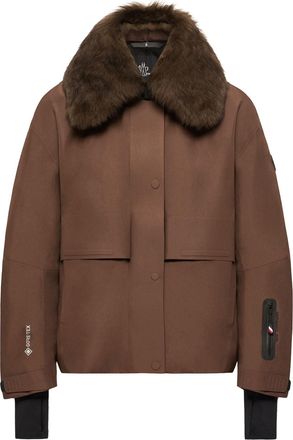 Moncler Moncler Caurel Gore-tex Shearling-trimmed Insulated Ski Jacket, Women, Brown, Size: 0