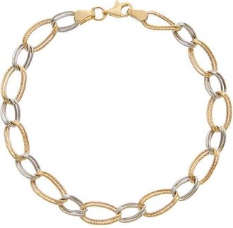 Italian Gold, Inc 10K Twist Oval /Polished Alternate Link Bracelet