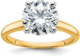 Diamond2Deal 14k Yellow Gold 3 Ct Lab Grown Diamond Solitaire Engagement Ring