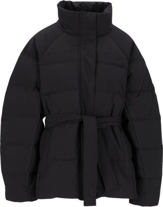 Maison Kitsun&eacute; Piumino Trapuntato con Cintura - - Jackets - Donna - Nero - L